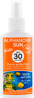 Детское солнцезащитное молочко высокой степени защиты (UVA, UVB) SPF30 БИО, спрей. ALPHANOVA Sun