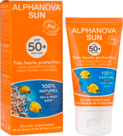 Солнцезащитный крем ультравысокой степени защиты (UVA, UVB) SPF50+. БИО. ALPHANOVA Sun